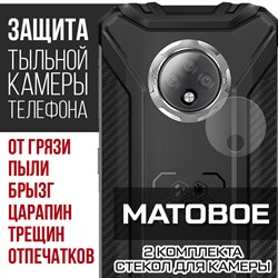 {{photo.Alt || photo.Description || 'Стекло защитное гибридное МАТОВОЕ Krutoff для камеры Oukitel WP8 Pro (2 шт.)'}}