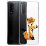Чехол-накладка Krutoff Clear Case "Лиса" для OPPO Find X2 Чехол-накладка Krutoff Clear Case "Лиса" для OPPO Find X2