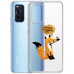 Чехол-накладка Krutoff Clear Case "Лиса" для Vivo V19 Чехол-накладка Krutoff Clear Case "Лиса" для Vivo V19