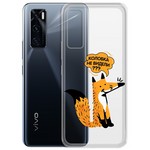 Чехол-накладка Krutoff Clear Case "Лиса" для Vivo V20 SE Чехол-накладка Krutoff Clear Case "Лиса" для Vivo V20 SE