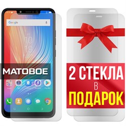 Комплект из 3-x защитных гибридных стекол МАТОВЫХ Krutoff для Tecno Spark 3 Pro