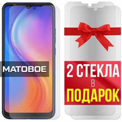 {{photo.Alt || photo.Description || 'Комплект из 3-x защитных гибридных стекол МАТОВЫХ Krutoff для Tecno Spark 6 Go'}}