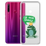Чехол-накладка Krutoff Clear Case "Лягушка" для Honor 10i Чехол-накладка Krutoff Clear Case "Лягушка" для Honor 10i