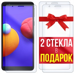 Комплект из 3-x защитных гибридных стекл Krutoff для Samsung Galaxy A01 Core