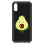 Чехол-накладка Krutoff Soft Case Авокадо Милый для Samsung Galaxy A02 (A022) черный Чехол-накладка Krutoff Soft Case Авокадо Милый для Samsung Galaxy A02 (A022) черный