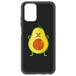 Чехол-накладка Krutoff Soft Case Авокадо Сердитый для Xiaomi Redmi Note 10/10s черный Чехол-накладка Krutoff Soft Case Авокадо Сердитый для Xiaomi Redmi Note 10/10s черный