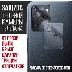 Стекло защитное гибридное Krutoff для камеры ZTE S30 (2 шт.)