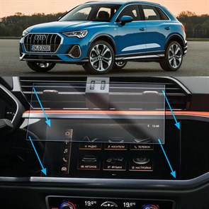 {{photo.Alt || photo.Description || 'Защитное гибридное стекло Krutoff для экрана мультимедии Audi Q3 II F3 2018 - 2022'}}