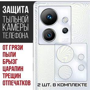 Стекло защитное гибридное Krutoff для камеры INFINIX Zero Ultra (2 шт.)