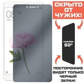 Стекло защитное гибридное Антишпион Krutoff для Xiaomi Mi Max