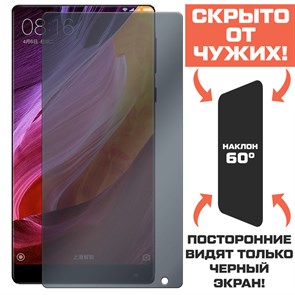 Стекло защитное гибридное Антишпион Krutoff для Xiaomi Mi Mix