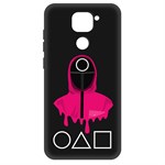 Чехол-накладка Krutoff Soft Case Игра в кальмара-Рабочий для Xiaomi Redmi Note 9 черный Чехол-накладка Krutoff Soft Case Игра в кальмара-Рабочий для Xiaomi Redmi Note 9 черный