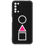 Чехол-накладка Krutoff Soft Case Игра в кальмара-Символы для Honor X10 черный Чехол-накладка Krutoff Soft Case Игра в кальмара-Символы для Honor X10 черный