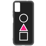 Чехол-накладка Krutoff Soft Case Игра в кальмара-Символы для ZTE Blade A71 черный Чехол-накладка Krutoff Soft Case Игра в кальмара-Символы для ZTE Blade A71 черный