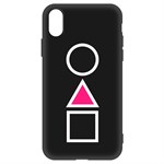 Чехол-накладка Krutoff Soft Case Игра в кальмара-Символы для Apple iPhone X/ Xs черный Чехол-накладка Krutoff Soft Case Игра в кальмара-Символы для Apple iPhone X/ Xs черный