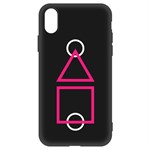 Чехол-накладка Krutoff Soft Case Игра в кальмара-Схема для Apple iPhone X/ Xs черный Чехол-накладка Krutoff Soft Case Игра в кальмара-Схема для Apple iPhone X/ Xs черный