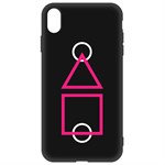 Чехол-накладка Krutoff Soft Case Игра в кальмара-Схема для Apple iPhone Xs Max черный Чехол-накладка Krutoff Soft Case Игра в кальмара-Схема для Apple iPhone Xs Max черный