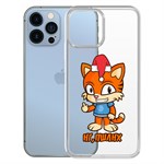 Чехол-накладка Krutoff Clear Case Тигр оптимист для iPhone 13 Чехол-накладка Krutoff Clear Case Тигр оптимист для iPhone 13