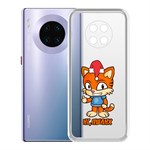 Чехол-накладка Krutoff Clear Case Тигр оптимист для Huawei Mate 30 Чехол-накладка Krutoff Clear Case Тигр оптимист для Huawei Mate 30