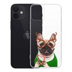 Чехол-накладка Krutoff Clear Case Новогодний француз для iPhone 12 mini Чехол-накладка Krutoff Clear Case Новогодний француз для iPhone 12 mini