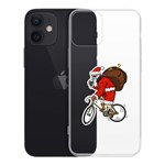 Чехол-накладка Krutoff Clear Case Санта-курьер для iPhone 12 mini Чехол-накладка Krutoff Clear Case Санта-курьер для iPhone 12 mini