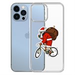 Чехол-накладка Krutoff Clear Case Санта-курьер для iPhone 13 Чехол-накладка Krutoff Clear Case Санта-курьер для iPhone 13