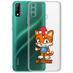 Чехол-накладка Krutoff Clear Case Тигр оптимист для Huawei Y8s Чехол-накладка Krutoff Clear Case Тигр оптимист для Huawei Y8s