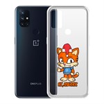 Чехол-накладка Krutoff Clear Case Тигр оптимист для OnePlus Nord N10 5G Чехол-накладка Krutoff Clear Case Тигр оптимист для OnePlus Nord N10 5G