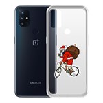Чехол-накладка Krutoff Clear Case Санта-курьер для OnePlus Nord N10 5G Чехол-накладка Krutoff Clear Case Санта-курьер для OnePlus Nord N10 5G