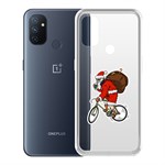 Чехол-накладка Krutoff Clear Case Санта-курьер для OnePlus Nord N100 Чехол-накладка Krutoff Clear Case Санта-курьер для OnePlus Nord N100