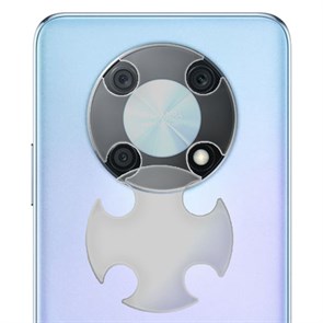 Стекло защитное гибридное МАТОВОЕ Krutoff для камеры Huawei Nova Y90 (2 шт.)