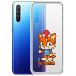 Чехол-накладка Krutoff Clear Case Тигр оптимист для OPPO Reno3 Чехол-накладка Krutoff Clear Case Тигр оптимист для OPPO Reno3