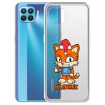 Чехол-накладка Krutoff Clear Case Тигр оптимист для OPPO Reno4 Lite Чехол-накладка Krutoff Clear Case Тигр оптимист для OPPO Reno4 Lite