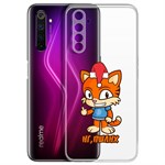 Чехол-накладка Krutoff Clear Case Тигр оптимист для Realme 6 Чехол-накладка Krutoff Clear Case Тигр оптимист для Realme 6