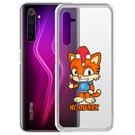 Чехол-накладка Krutoff Clear Case Тигр оптимист для Realme 6 Pro Чехол-накладка Krutoff Clear Case Тигр оптимист для Realme 6 Pro