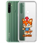 Чехол-накладка Krutoff Clear Case Тигр оптимист для Realme 6i Чехол-накладка Krutoff Clear Case Тигр оптимист для Realme 6i