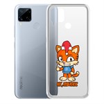 Чехол-накладка Krutoff Clear Case Тигр оптимист для Realme C15 Чехол-накладка Krutoff Clear Case Тигр оптимист для Realme C15