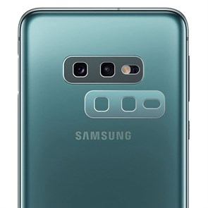 Стекло защитное гибридное МАТОВОЕ Krutoff для камеры Samsung Galaxy S10e (2 шт.)