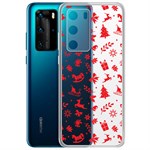 Чехол-накладка Krutoff Clear Case Новогодние мотивы для Huawei P40 Чехол-накладка Krutoff Clear Case Новогодние мотивы для Huawei P40