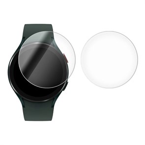 Стекло защитное гибридное Krutoff для Samsung Galaxy Watch 4 (40mm) 2 шт.