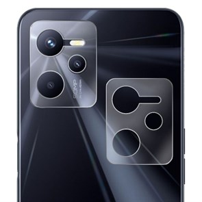 Стекло защитное гибридное Krutoff для камеры Realme C35 (2 шт.)