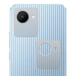 Стекло защитное гибридное МАТОВОЕ Krutoff для камеры Realme C30 (2 шт.)
