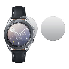 Стекло защитное гибридное МАТОВОЕ Krutoff для Samsung Galaxy Watch 3 (41mm) (2шт.)