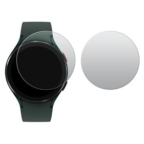 Стекло защитное гибридное МАТОВОЕ Krutoff для Samsung Galaxy Watch 4 (40mm) (2шт.)