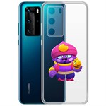 Чехол-накладка Clear Case Brawl Stars-Джин для Huawei P40 Чехол-накладка Clear Case Brawl Stars-Джин для Huawei P40