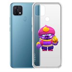 Чехол-накладка Clear Case Brawl Stars-Джин для OPPO A15 Чехол-накладка Clear Case Brawl Stars-Джин для OPPO A15