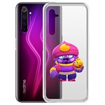 Чехол-накладка Clear Case Brawl Stars-Джин для Realme 6 Pro Чехол-накладка Clear Case Brawl Stars-Джин для Realme 6 Pro