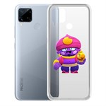 Чехол-накладка Clear Case Brawl Stars-Джин для Realme C15 Чехол-накладка Clear Case Brawl Stars-Джин для Realme C15