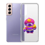 Чехол-накладка Clear Case Brawl Stars-Джин для Samsung Galaxy S21 (G991) Чехол-накладка Clear Case Brawl Stars-Джин для Samsung Galaxy S21 (G991)
