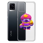 Чехол-накладка Clear Case Brawl Stars-Джин для Vivo V20 Чехол-накладка Clear Case Brawl Stars-Джин для Vivo V20